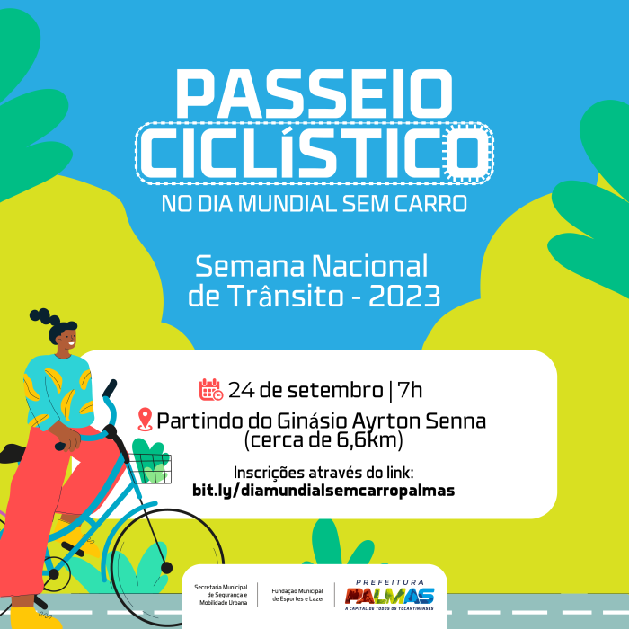 Abertas inscrições para passeio ciclístico em alusão ao Dia Mundial Sem Carro