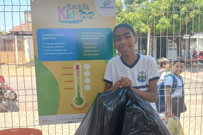 Escola Municipal Thiago Barbosa promove ação de coleta de produtos recicláveis