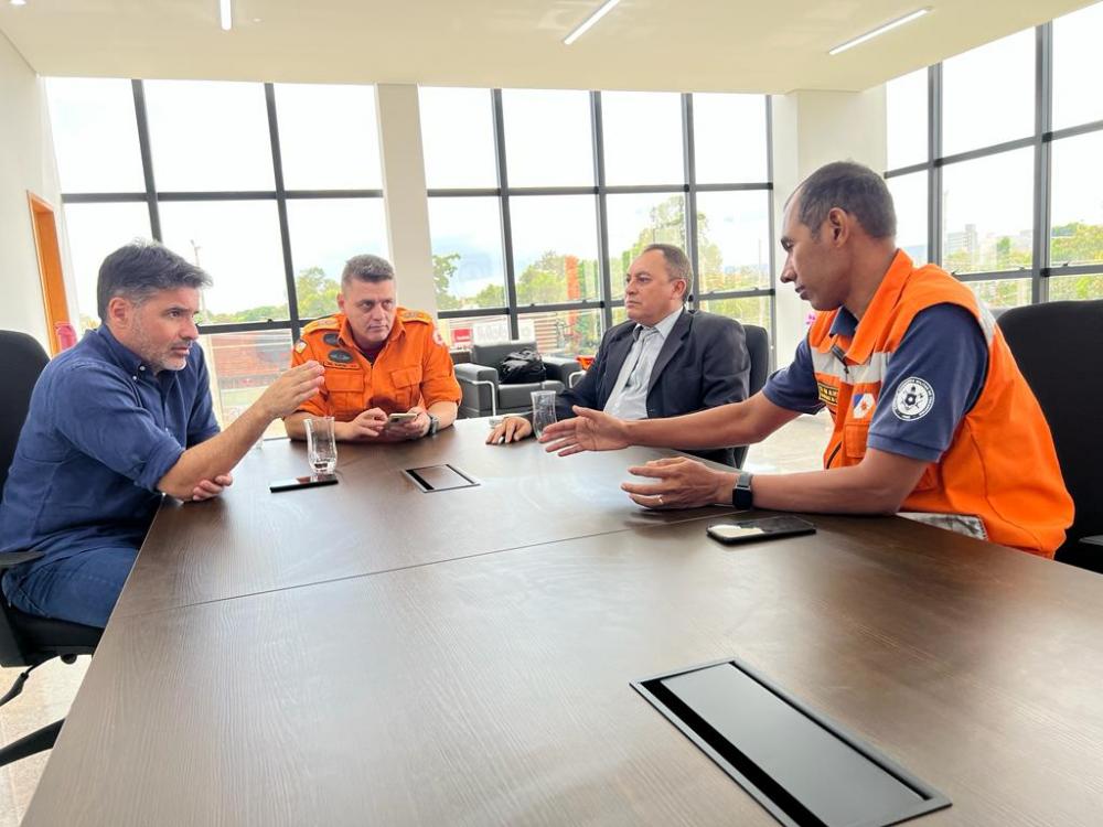 Marilon Barbosa, Coronel Farias e Marcelo Lelis traçam estratégias para criação de brigada florestal na região de Taquaruçu