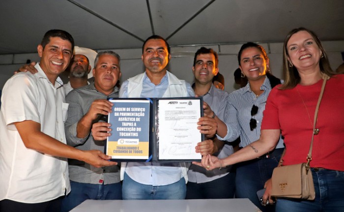 Com investimento de R$ 70 milhões, governador Wanderlei Barbosa lança asfaltamento do trecho da rodovia TO-387 que liga Taipas a Conceição do Tocantins