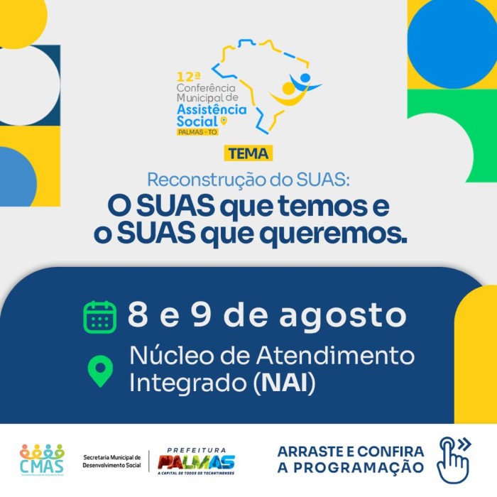 12ª Conferência Municipal de Assistência Social acontece na próxima semana